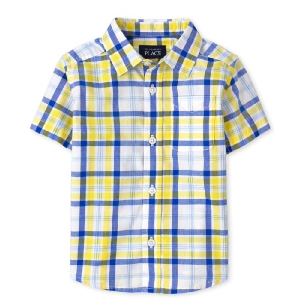 Toddler Boys Dad And Me Plaid Poplin Button Shirt